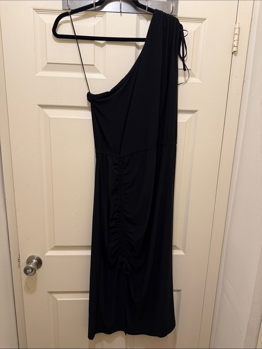 Steve Madden One-Shoulder Black Maxi Dress